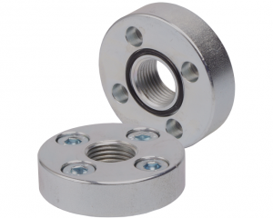 Bride acier droite entraxe 30 vis M6 taraudée 3/8" BSP
