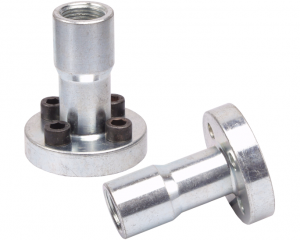 Bride acier droite entraxe 40 vis M8 extrémité taraudée 1/2" BSP