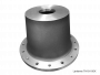 Lanterne Ø450 L.280 pour moteur 37 à 45 Kw - 1500tr/min (H.Axe 225) avec centrage Ø80 et 4xM12/Ø113
