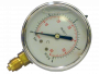 Manomètre inox Ø63 à bain de glyérine 0-4 bar avec raccord vertical en 1/4"
