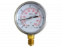 Manomètre inox Ø63 à bain de glyérine 0-60 bar avec raccord vertical en 1/4"