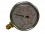 Manomètre inox Ø100 à bain de glycérine 0-160 bar avec raccord vertical 1/2"