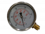 Manomètre inox Ø100 à bain de glycérine 0-250 bar avec raccord vertical 1/2"