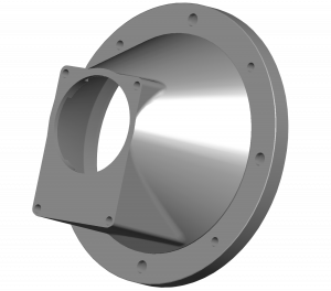 Lanterne Ø300 (5,5 à 9 kW B5 H.axe 132) pour pompe allemande Gr.ZG  Ø105