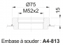 Embase à souder pour bouchon de remplissage reniflard en nylon 118.TPM.A4803